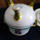 Pot Tripode avec Couvercle - Faïence Henriot Quimper - Décor Breton