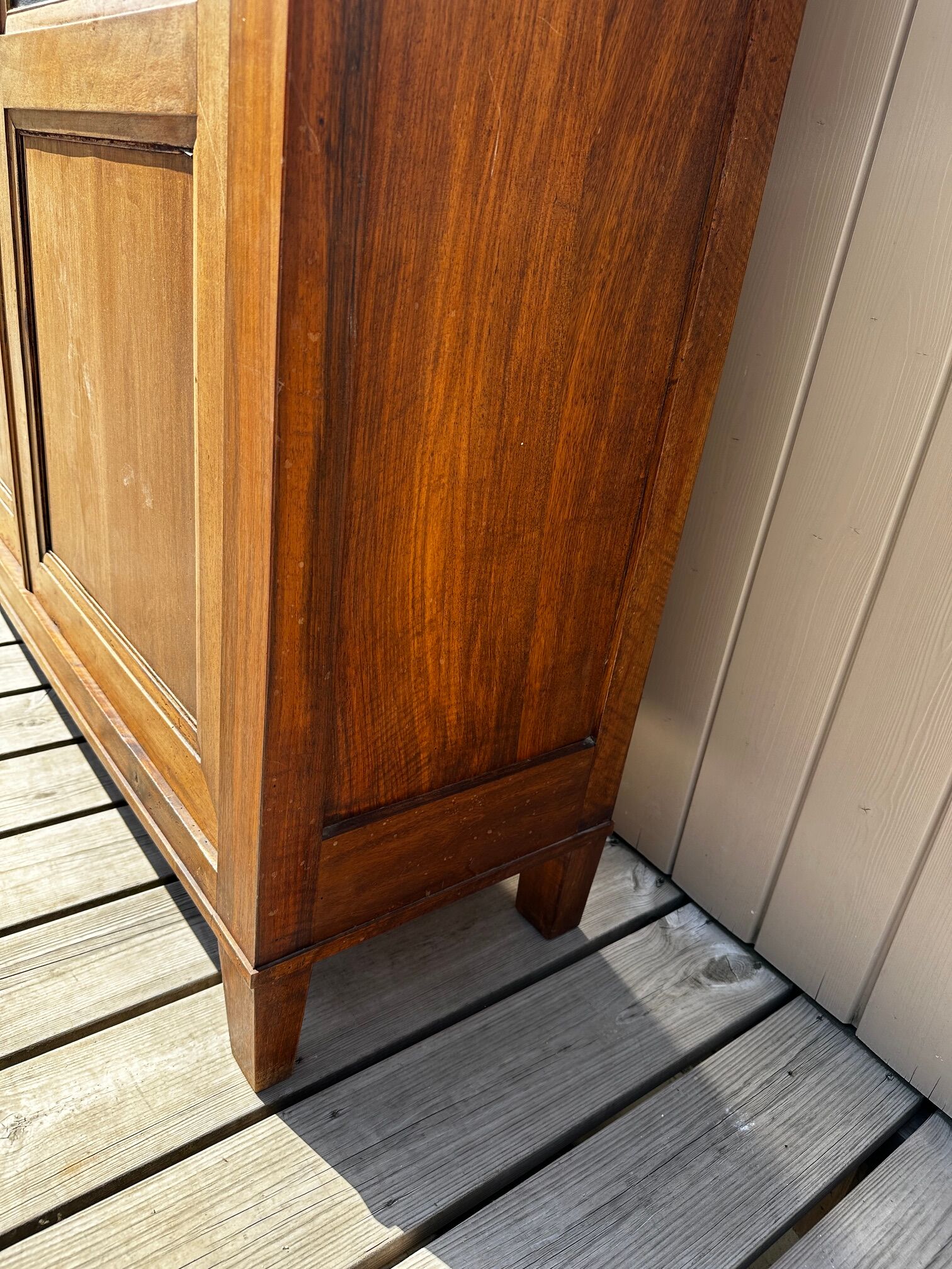 Walnut display cabinet