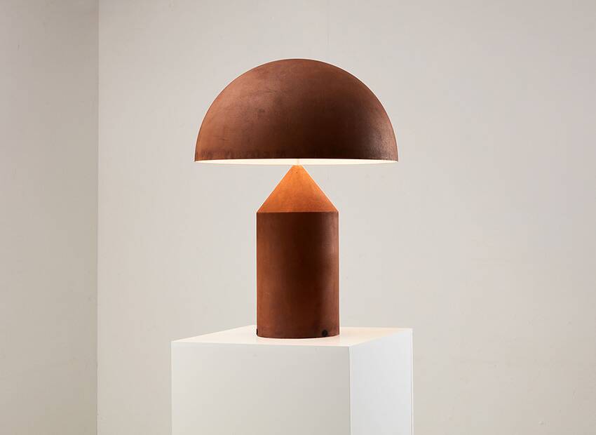 Rare lampe de table Atollo 1ère édition par Vico Magistretti pour Oluce Italie 1977