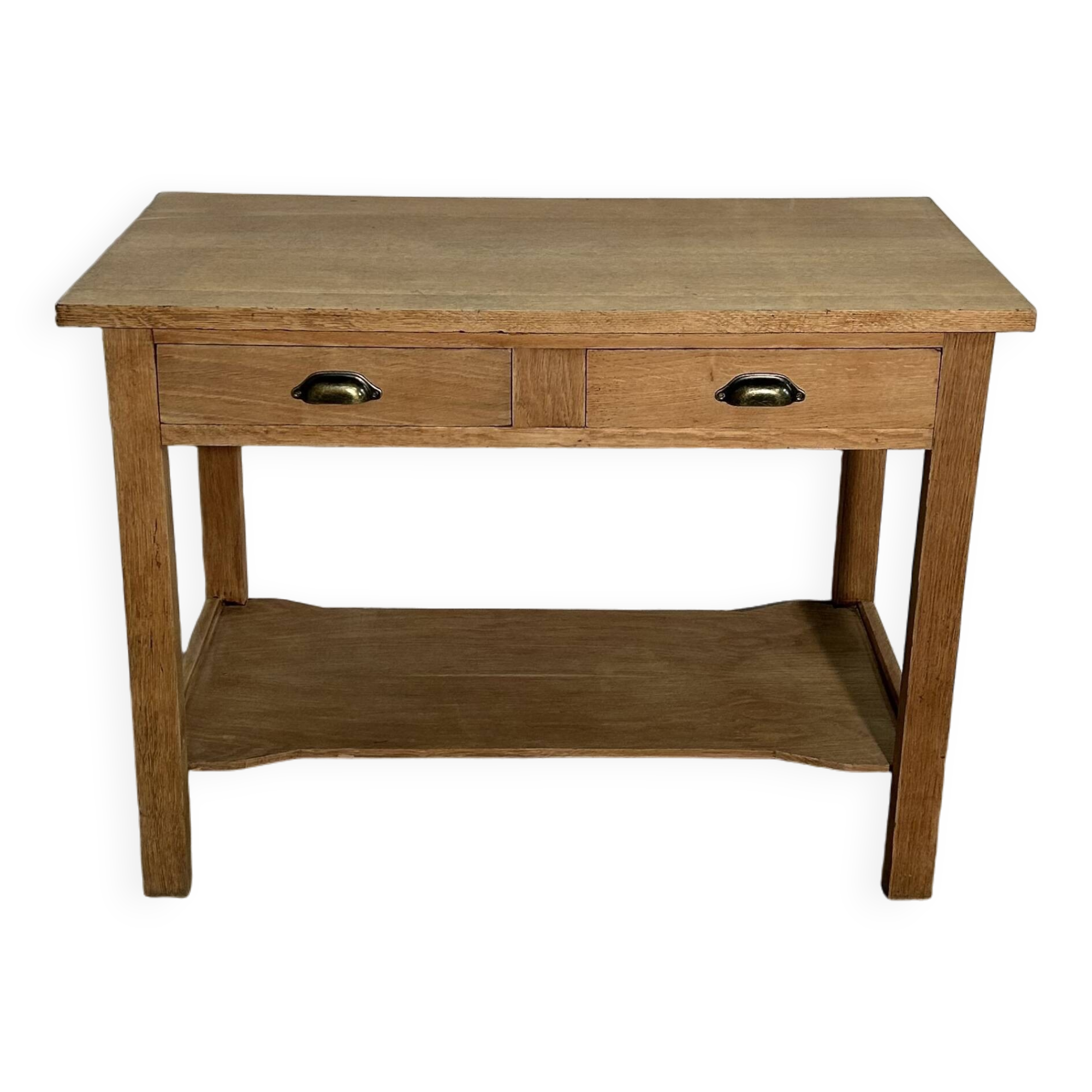 Console kitchen unit in stripped oak veneer