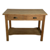 Console kitchen unit in stripped oak veneer