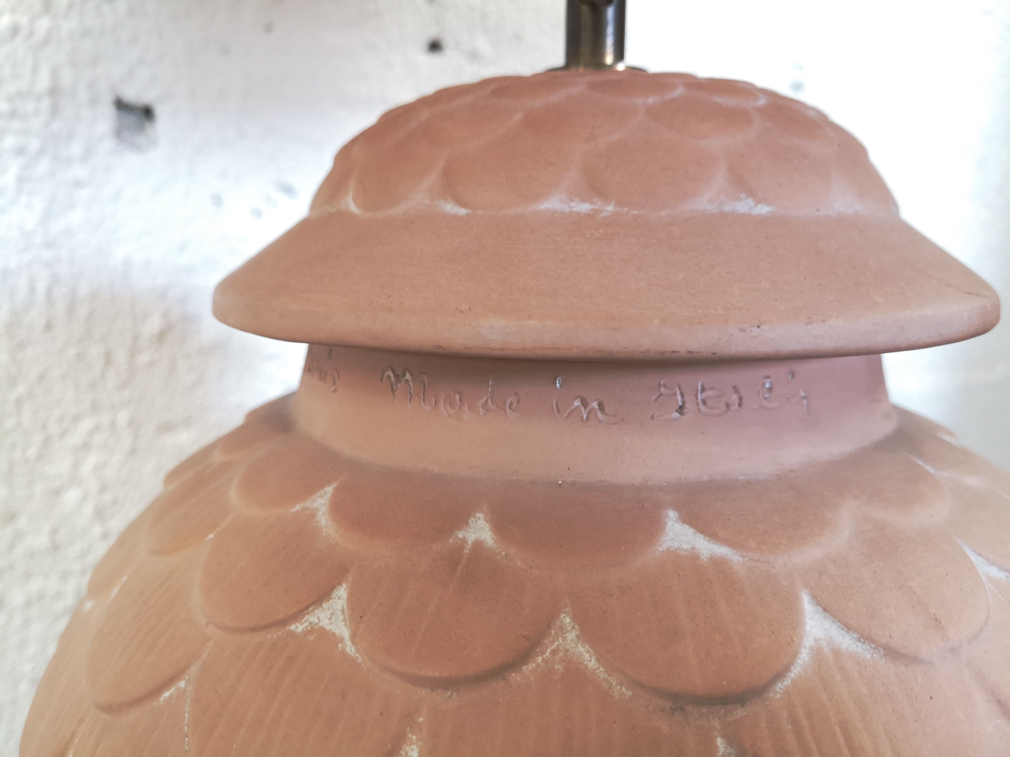 Terracotta lamp "CHAUMETTE Paris"
