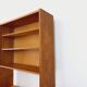 Large vintage oak wood bookcase shelf from the 50s 60s