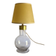 Glass lamp, brass, 2 M fabric cable, 50s lampshade