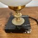 Table lamp in marble, gold metal, opaline globe