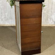 Bistro sideboard with 1 mahogany door and Formica top from the 1950s.