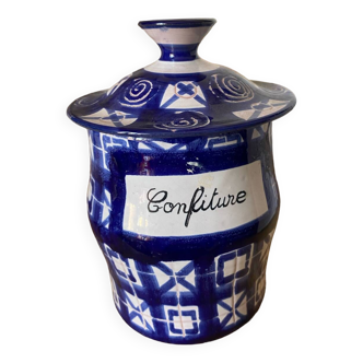 Vintage Vallauris ceramic jam pot by Robert Picault