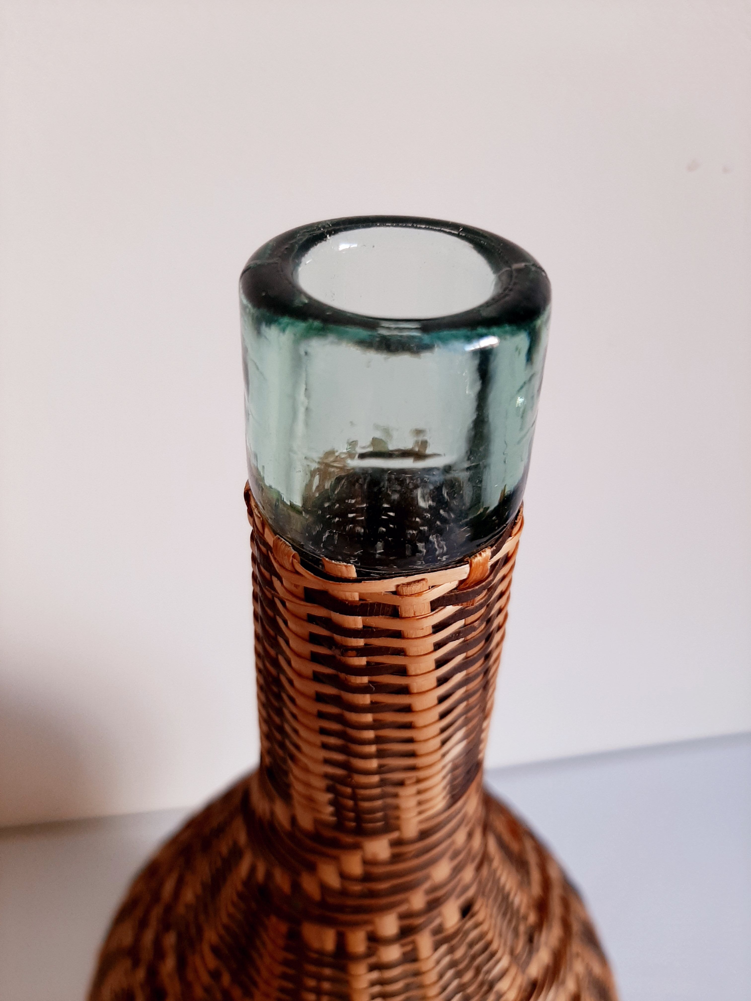 Wicker rattan bottle