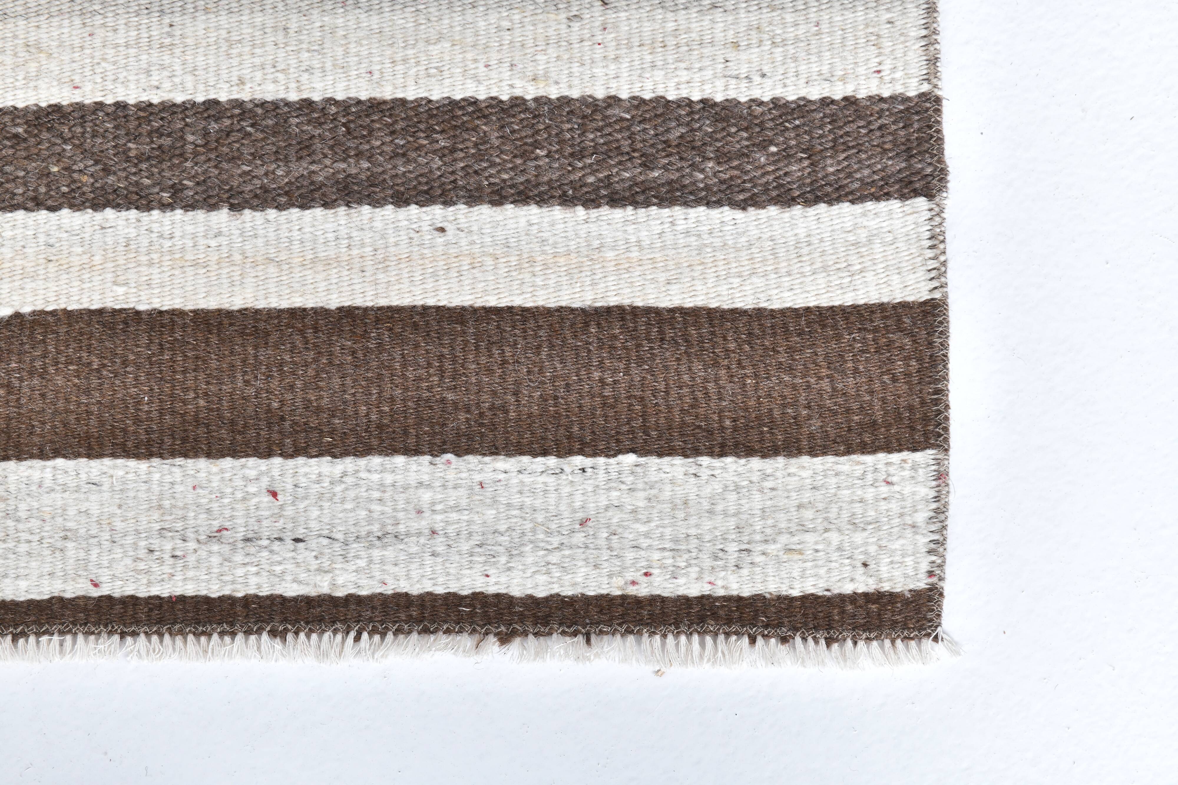 Brown beige kilim carpet, Runner kilim rug, vintage kilim natural 64x154