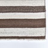 Brown beige kilim carpet, Runner kilim rug, vintage kilim natural 64x154