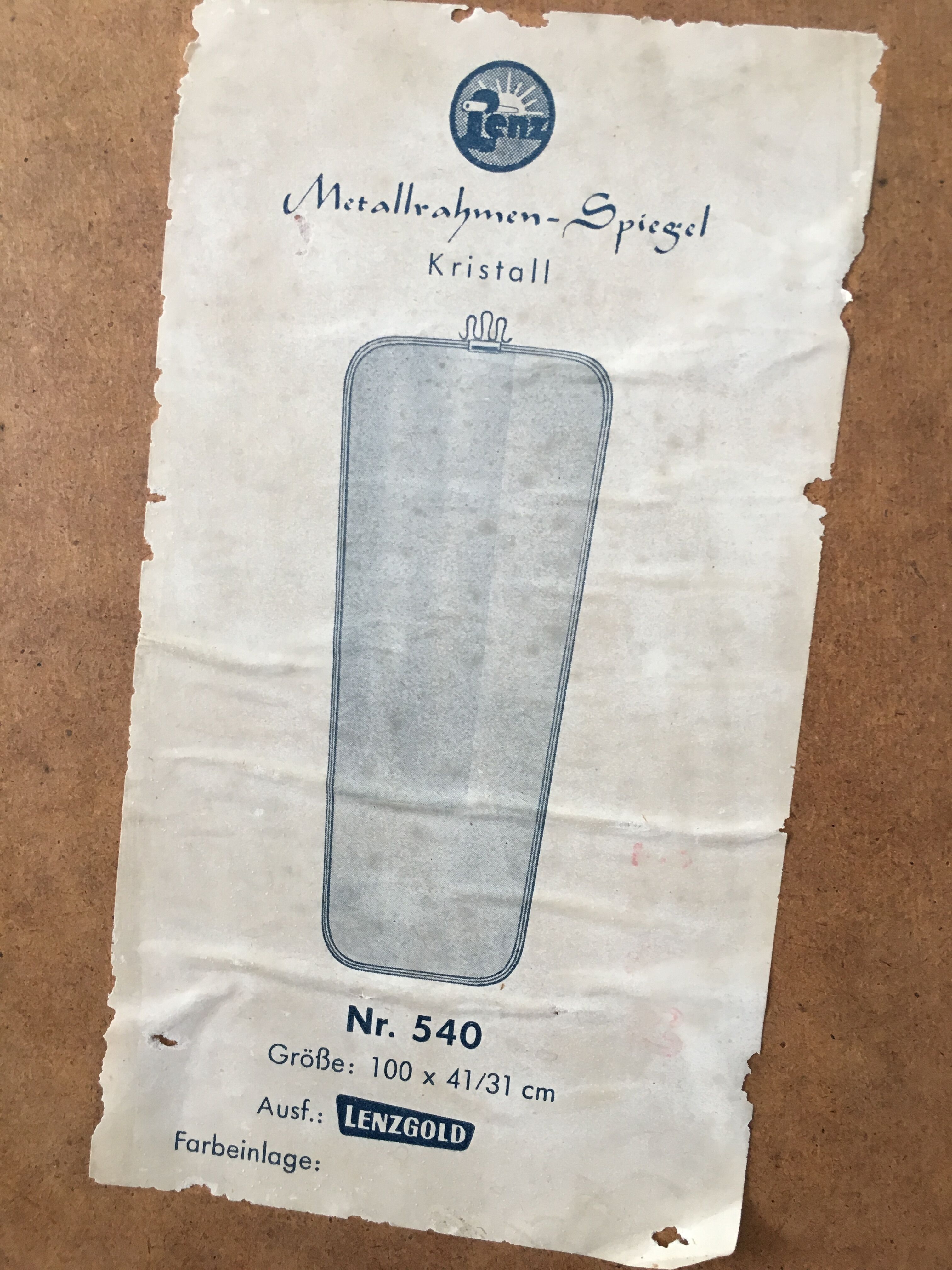 Asymmetrical mirror gold metal 60s