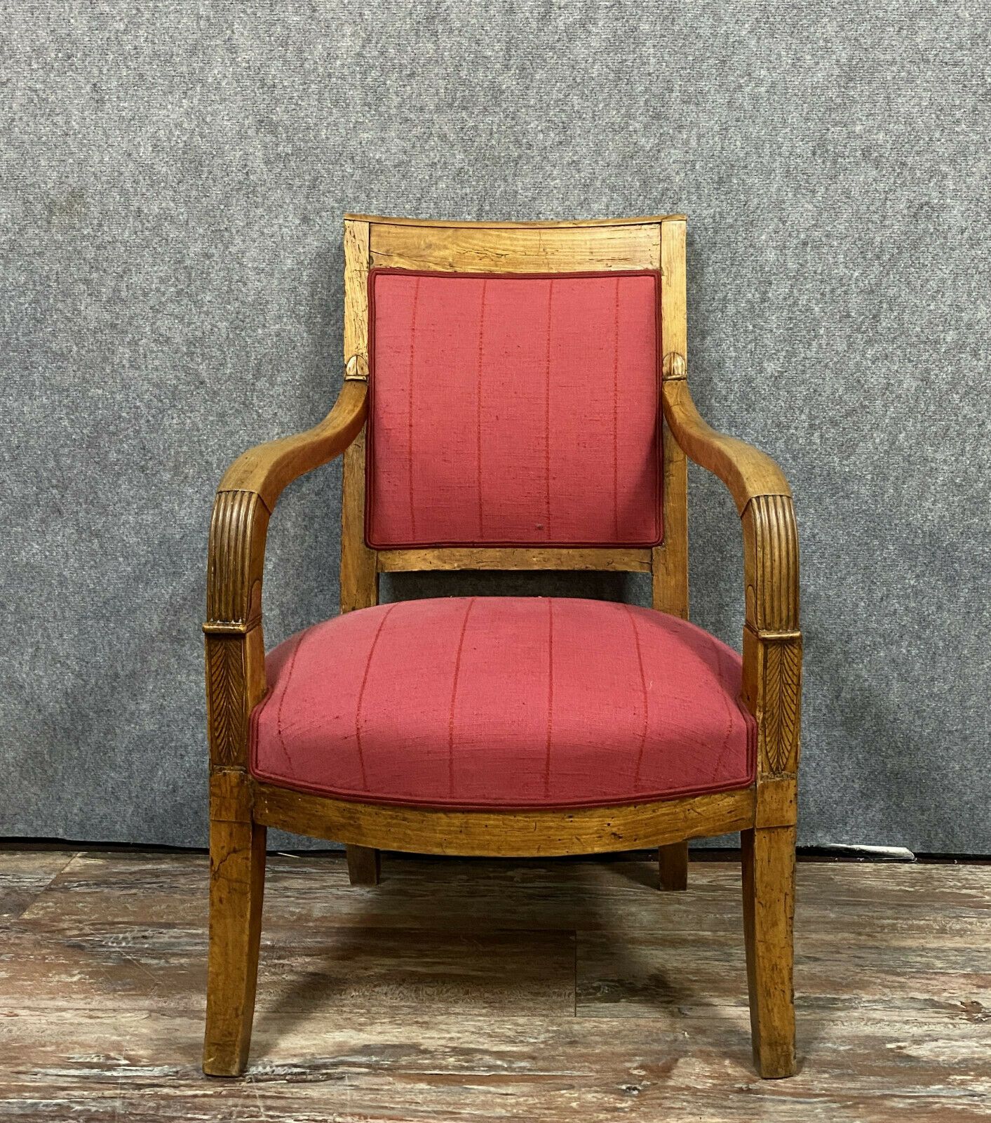 Fauteuils de bureau époque empire en acajou vers 1810  j