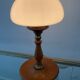 Lampe scandinave en bois et opaline
