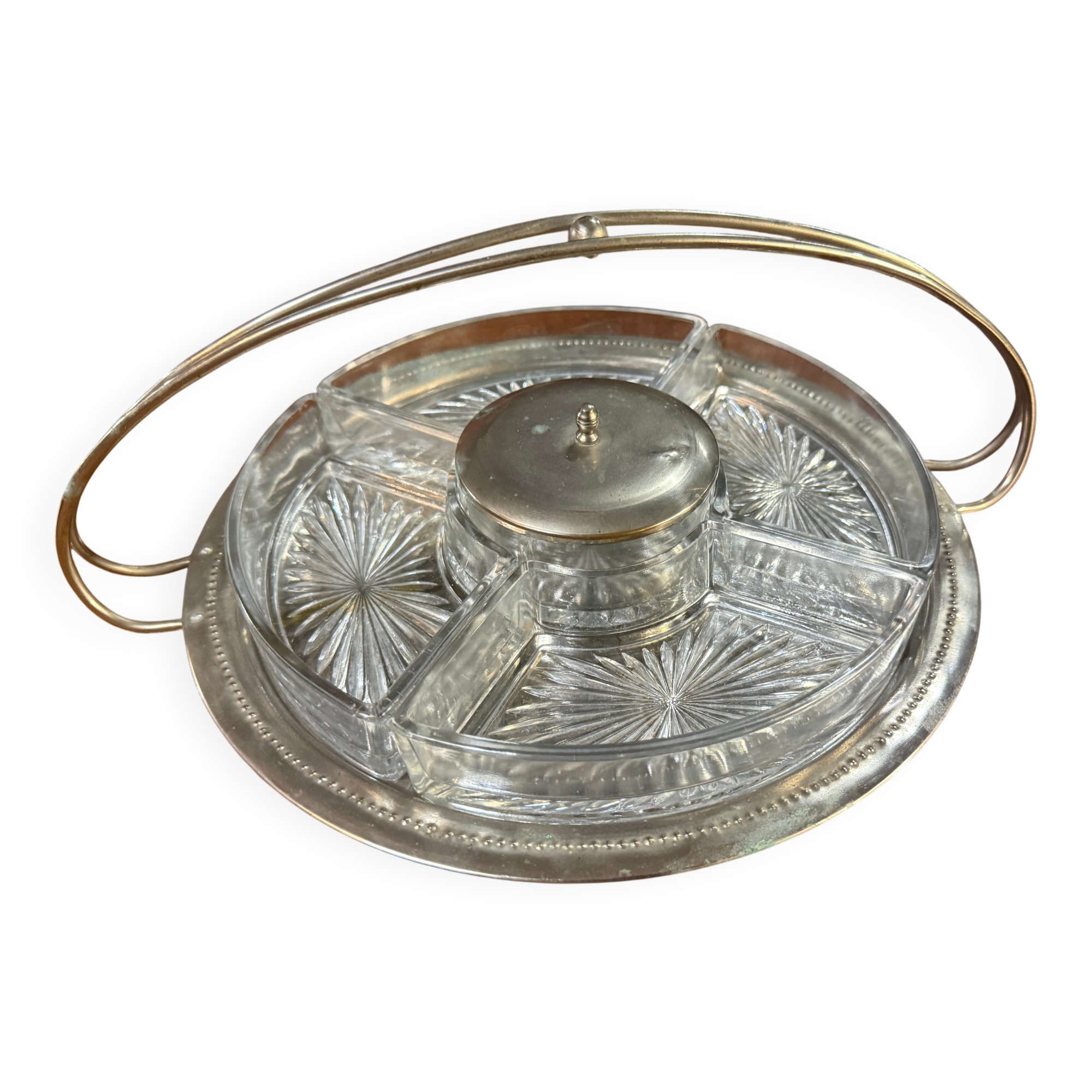 Silver-plated aperitif server