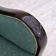 1960s, Danish armchair, green and beige furniture wool.