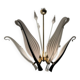 Venetian Murano Glass Chandelier by Franco Luce 1960’s