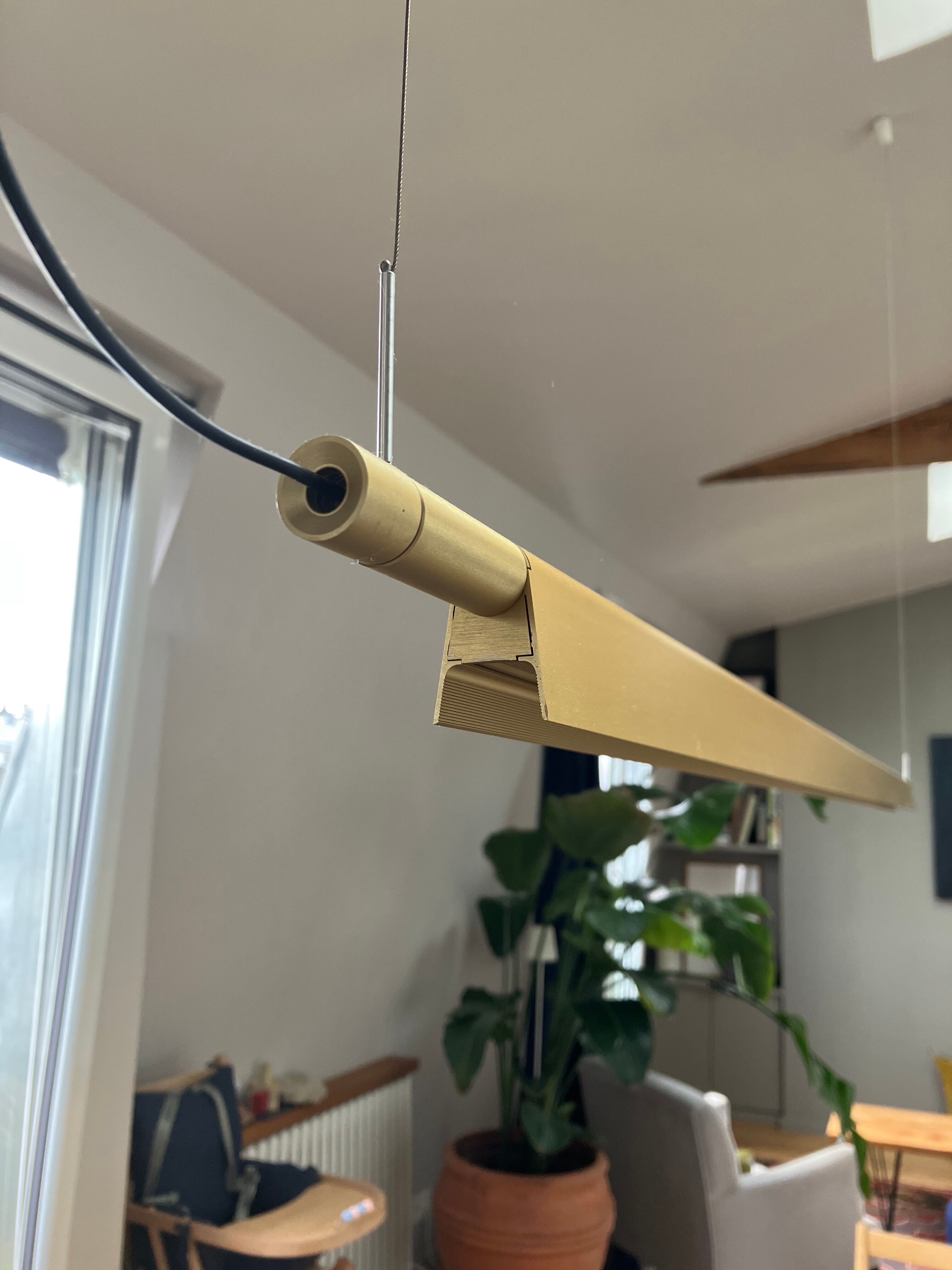 Suspension compendium luceplan brass color