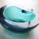 Empty pocket in murano glass two blues