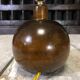 Old wooden ball lamp foot