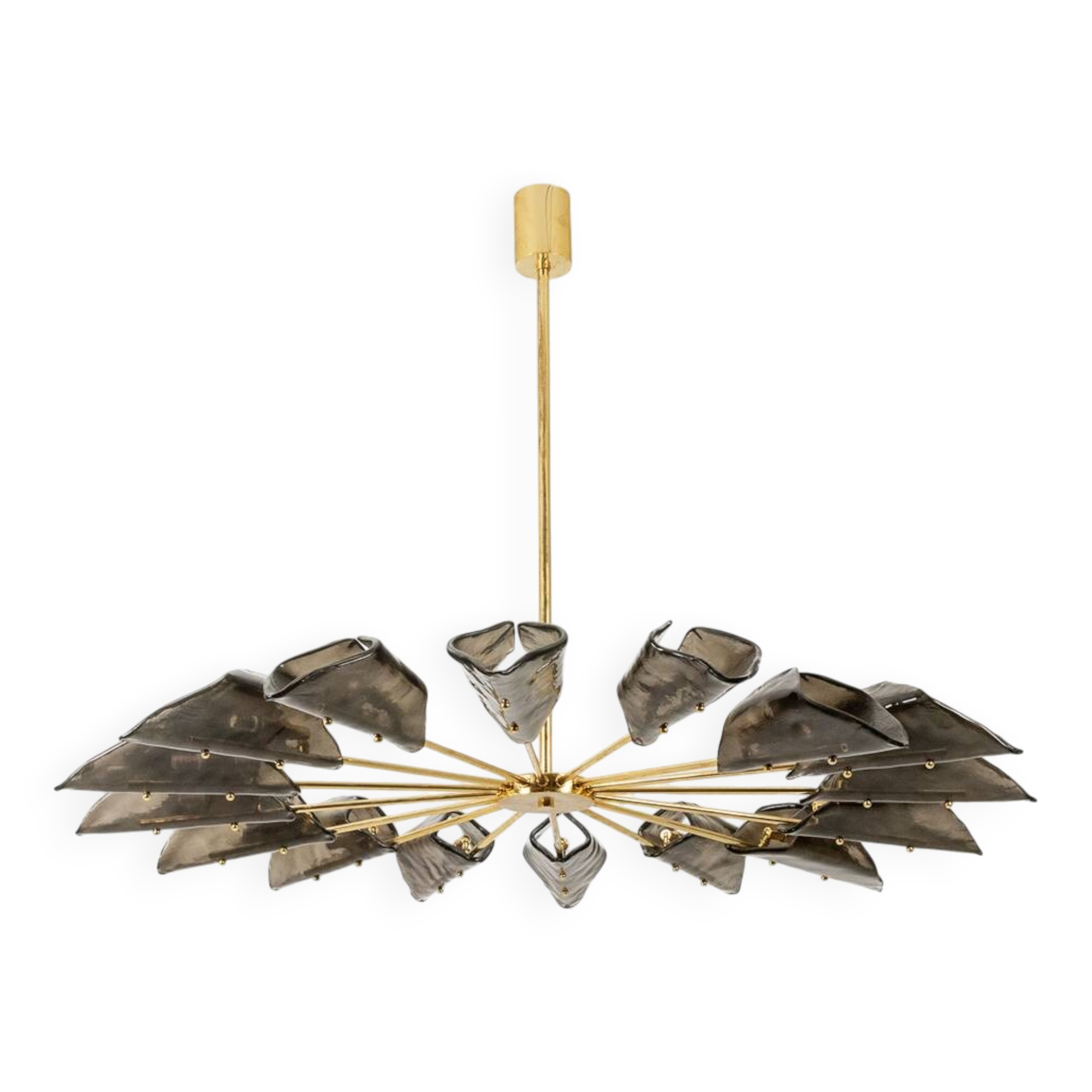 Simone Malachin. Murano glass "star" chandelier. Contemporary.