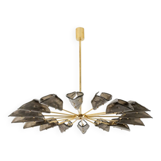 Simone Malachin. Murano glass "star" chandelier. Contemporary.
