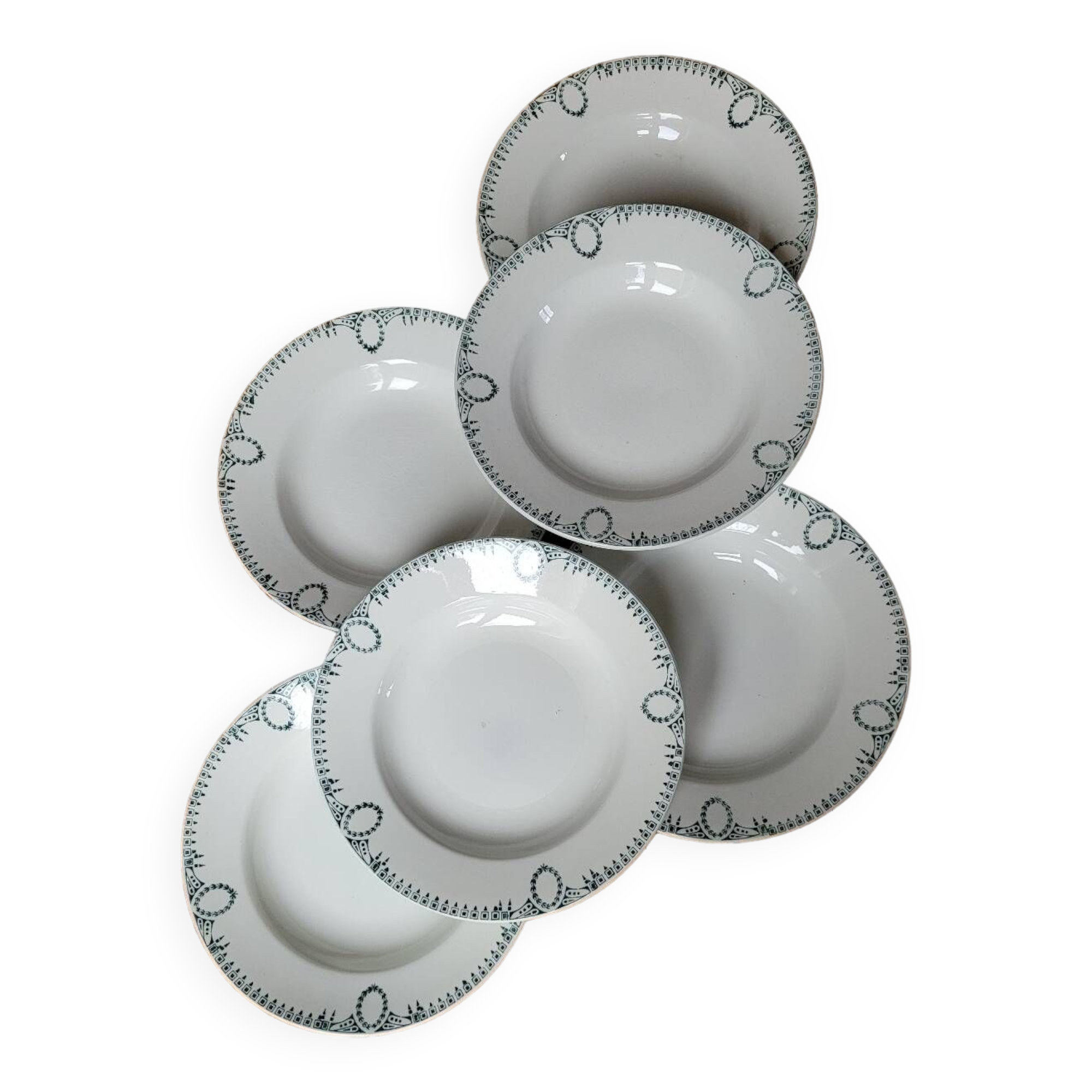 Set 6 soup plates and 6 flat plates n°418 ceranord
