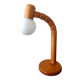 Lampe scandinave articulée en pin et opaline