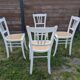 Set of 4 vintage shabby chic bistro chairs