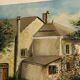 Cottage landscape oil on canvas signed