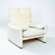 Chaise Maralunga de Vico Magistretti en cuir blanc