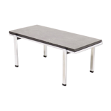 Mid century grey limestone and chrome coffee table 1960