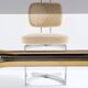 Maria Pergay steel and brass dining table Gerbe 1970