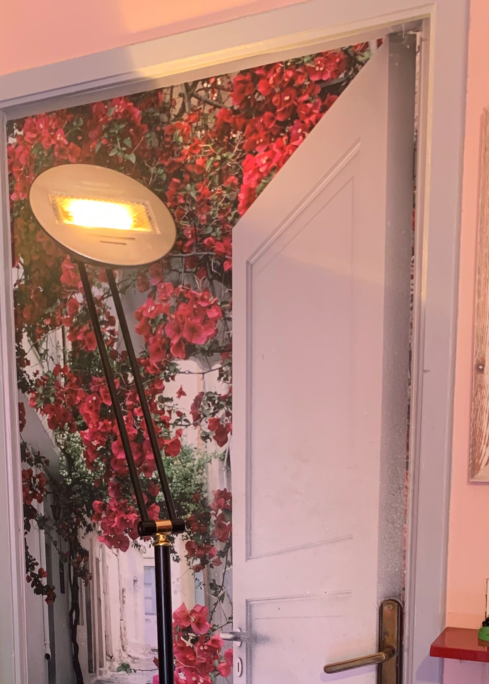 Varallo black halogen floor lamp alfa Italy model