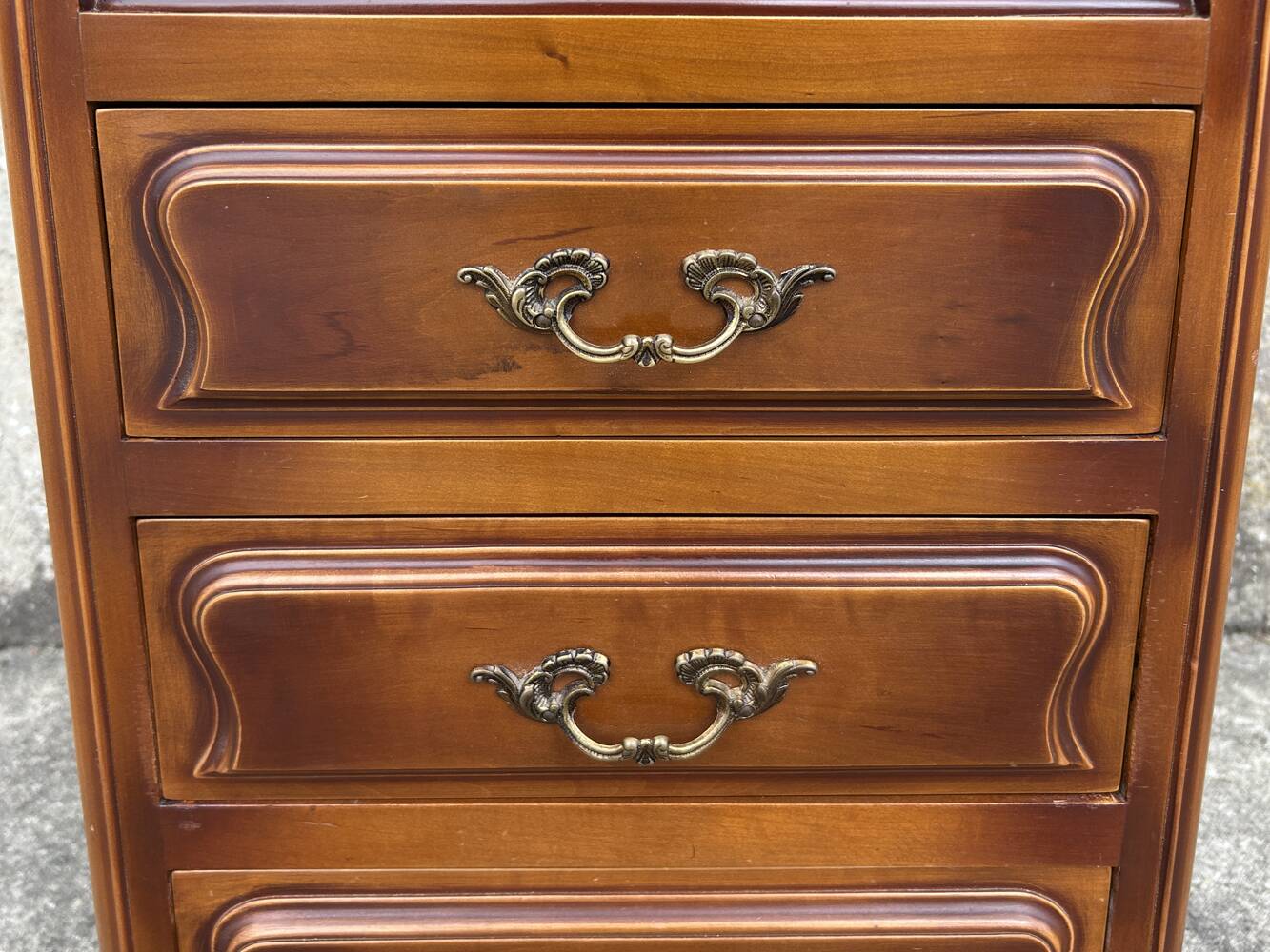 Bedside table, chest of drawers, occasional furniture, wood, vintage, 1960s.