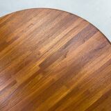 Round Dining Table in Solid Teak, 1970s