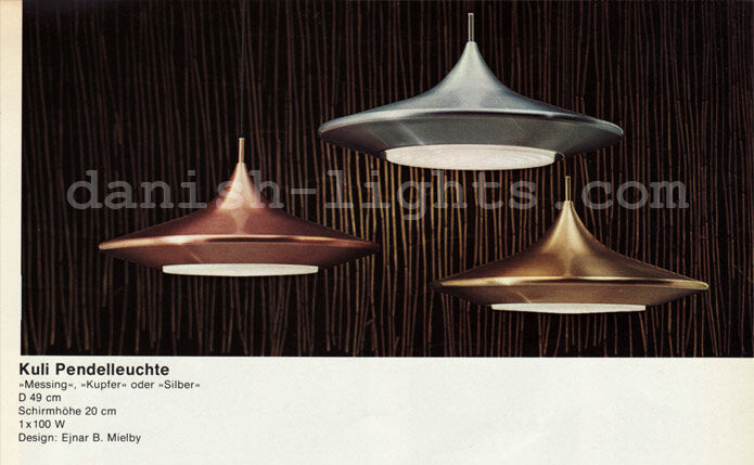 Hanging "Kuli" by Ejnar B. Mielby for Lyfa. Denmark 1970s