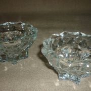 Paire de 2 bougeoirs en cristal