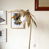 Gold metal flower lamppost