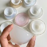 Harlequin Arcopal coffee service