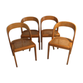 Set of 4 chairs tonneaux cannees
