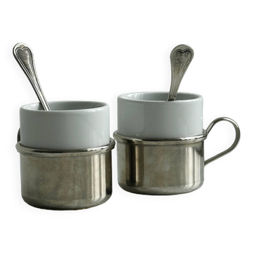2 petites tasses vintage en porcelaine