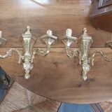 Paire d'appliques en bronze