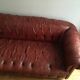 Sofa chesterfield 2-3 places leather bordeaux
