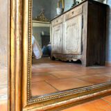 Antique Louis-Philippe gilded mirror from the 19th century