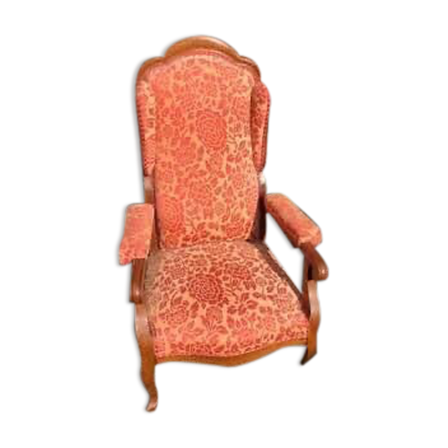 Voltaire armchair with walnut ears