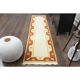 1970s Vintage Turkish Oushak Handmade Wool Cotton Beige Runner Rug 73x289