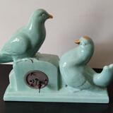 Fireplace clock with matching vases