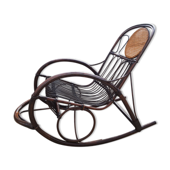 Rattan rocking-chair