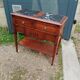 Bedside console old marble top Louis XVI style
