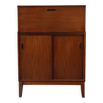 Meuble bar des années 60 scandinave en teck exotique vintage design